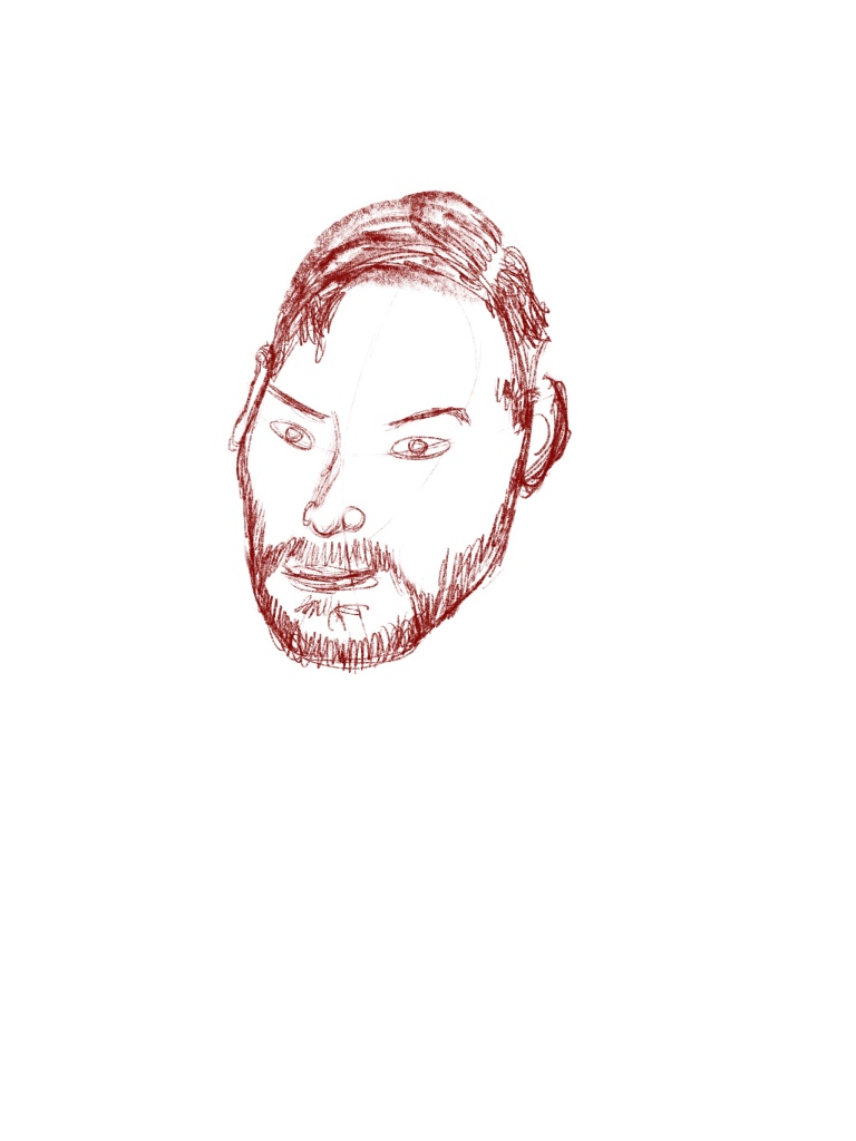 Rough Portrait sketch of a man