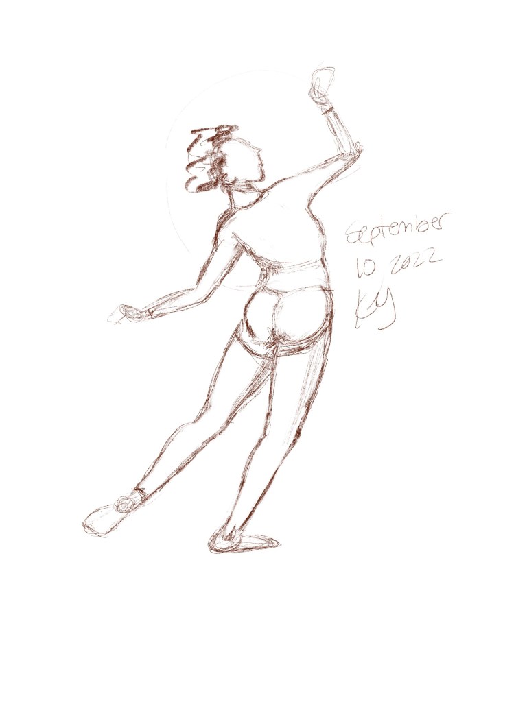 Rough figure drawing sketch 