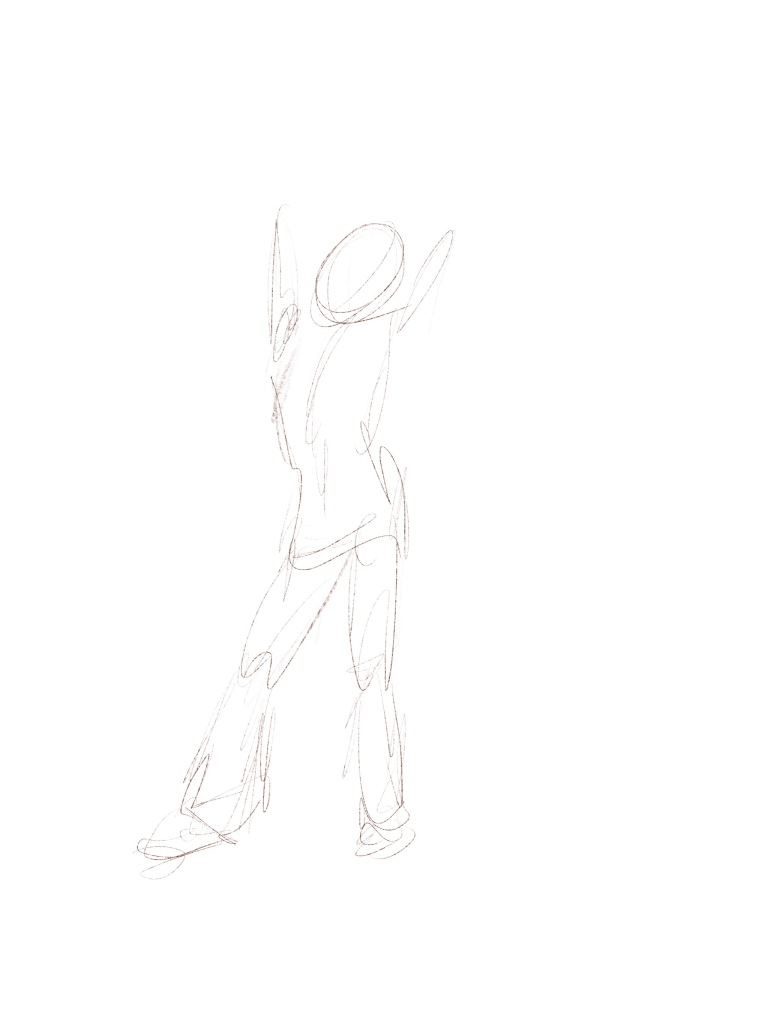 Rough figure drawing sketch 