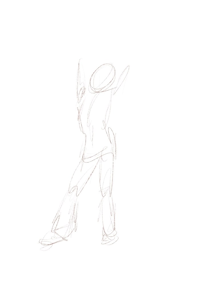 Rough figure drawing sketch 