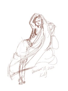 Rough sketch of a woman 