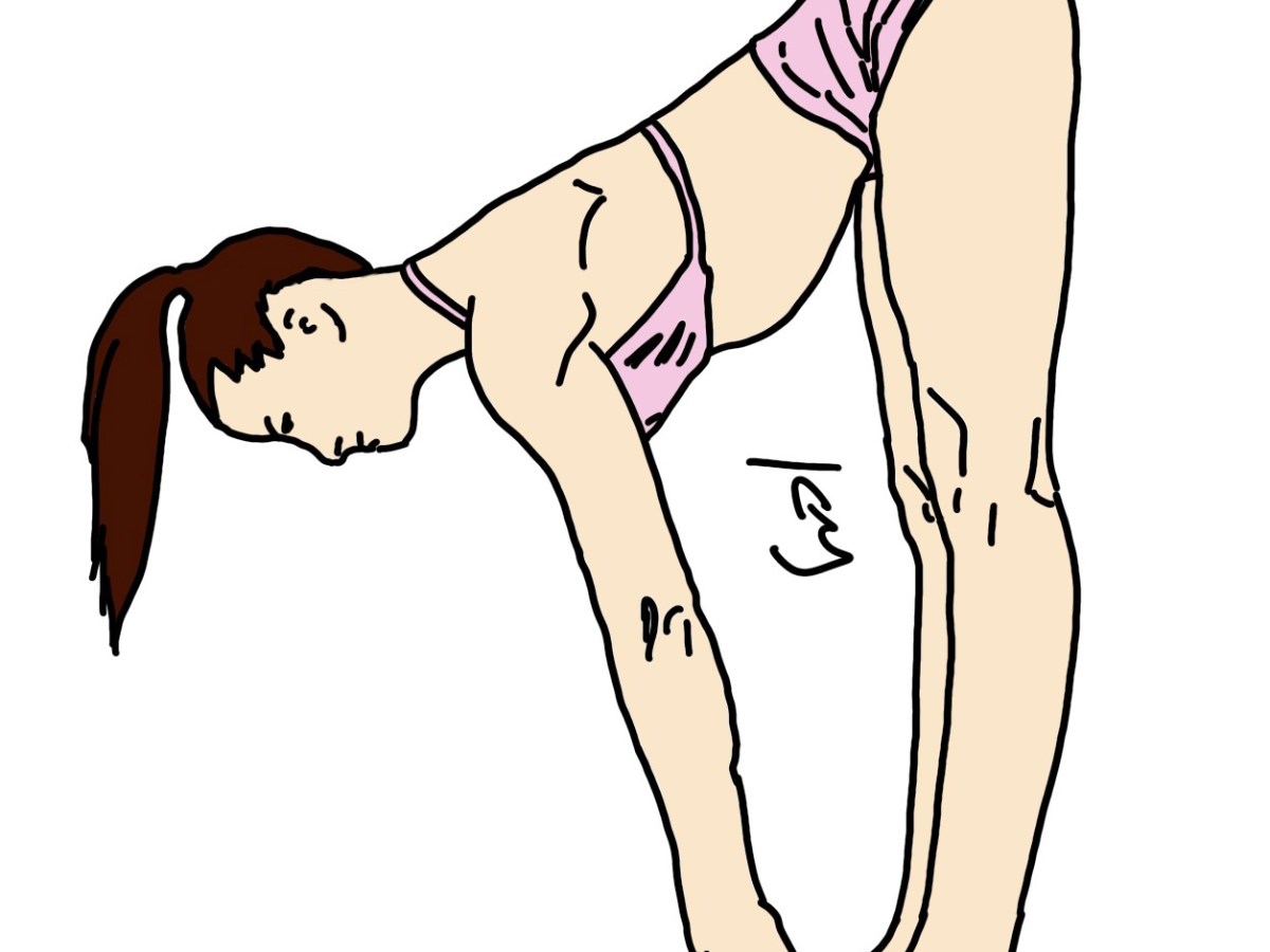 Yoga Line Art: Half Forward&nbsp;Fold
