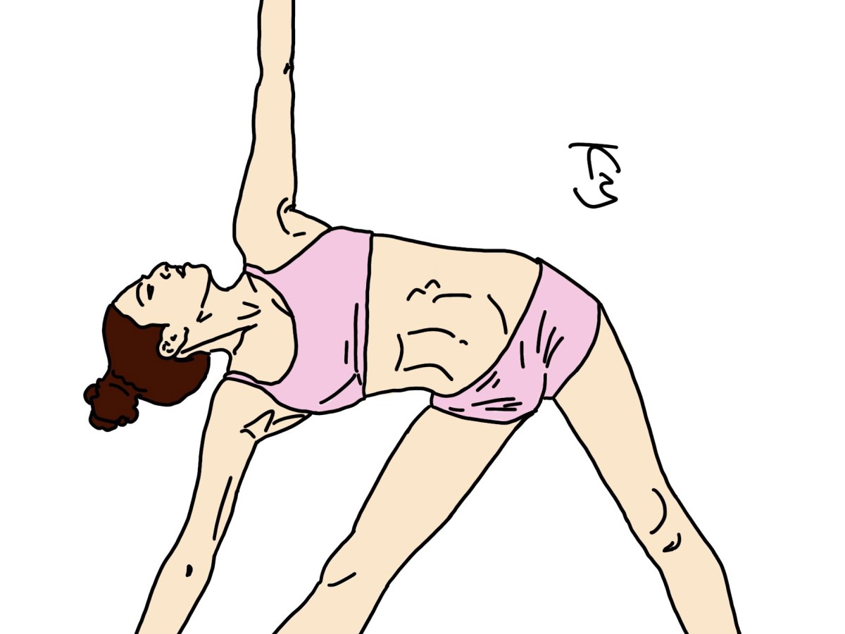 Yoga Line Art: Triangle&nbsp;Pose