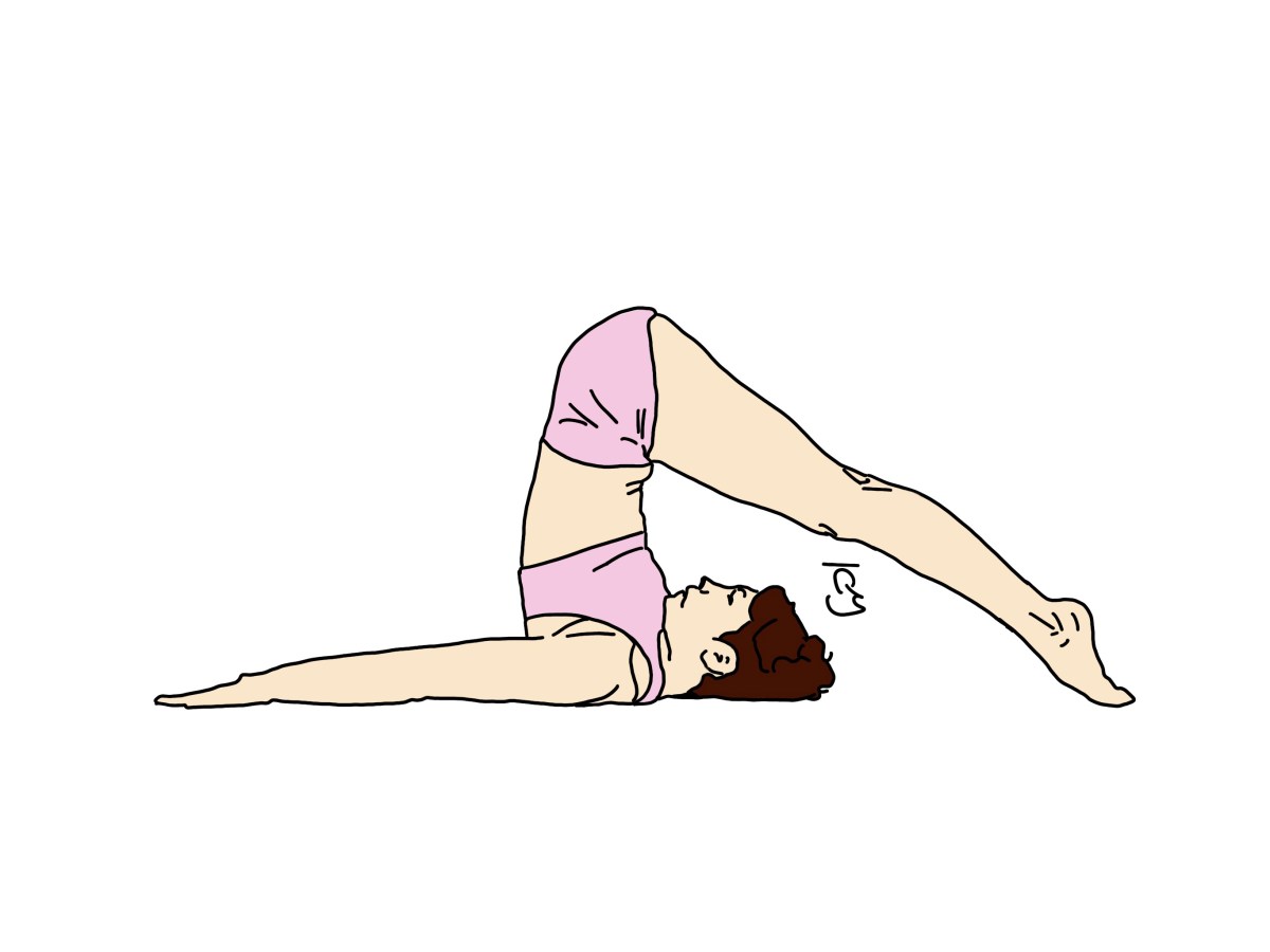 Yoga Line Art: Plow&nbsp;Pose